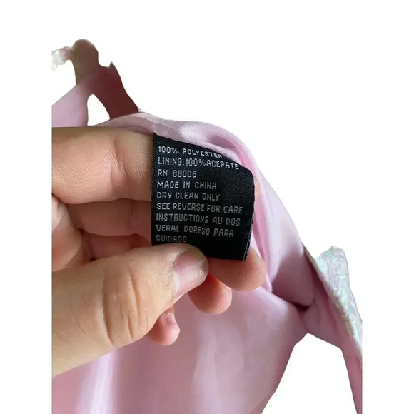Terramina womens Pink Embroidered Long Sleeve Coat Size 12 - Picture 4 of 5